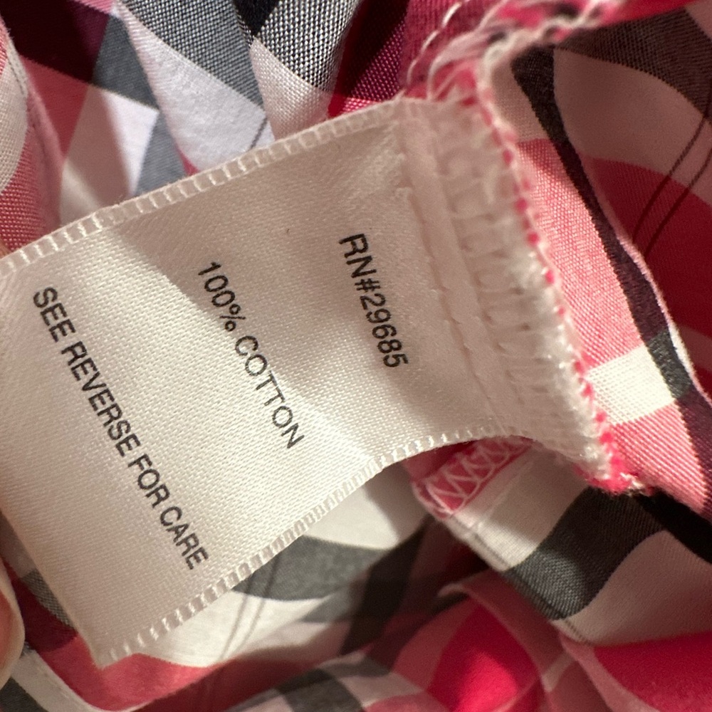 Pendleton Shirt Womens Large fitted Pink Button Up Plaid Roll Tab Cotton Size L - Picture 4 of 4
